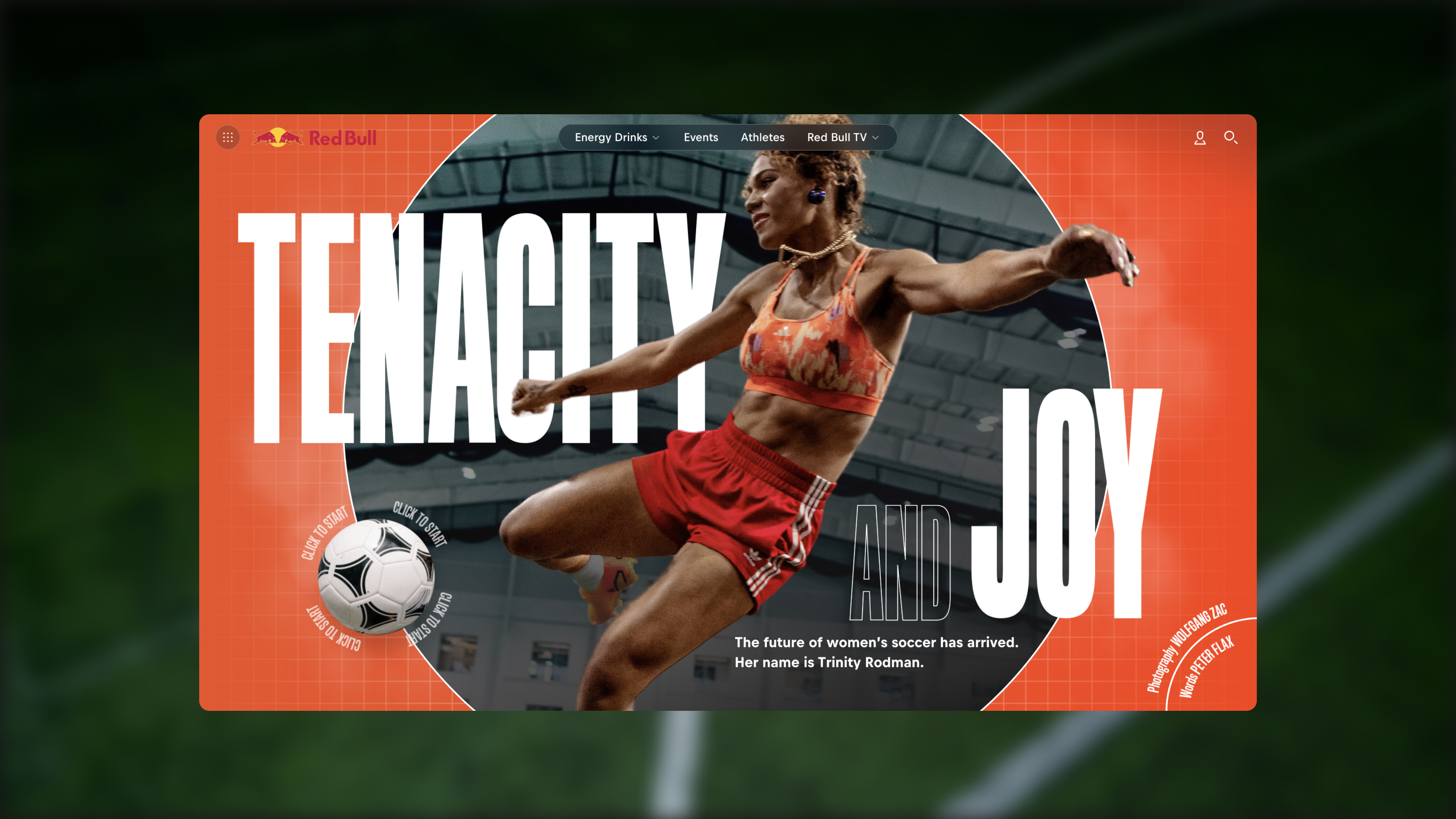 Redbull Trinity Rodman feature page Tenacity and Joy