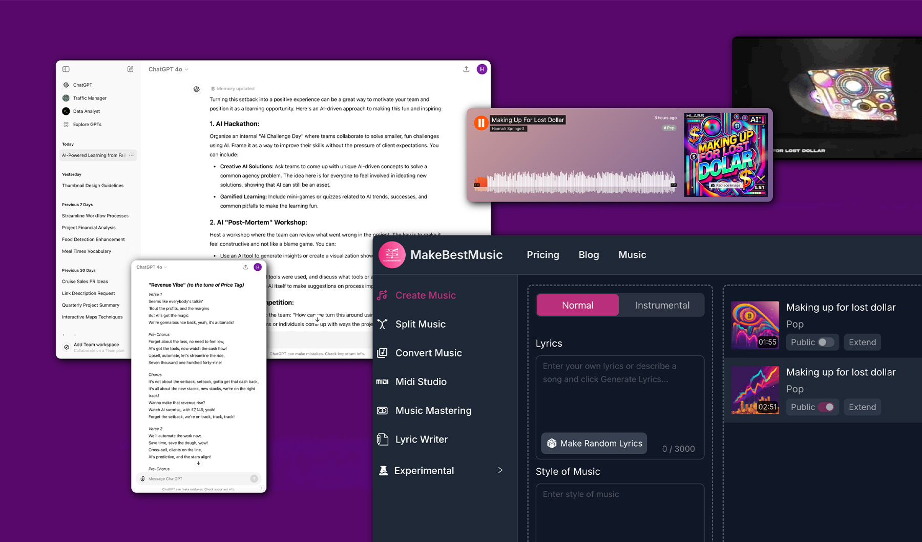 AI technology used to create blog: ChatGPT, DALLE, MakeBestMusic, VideoBolt