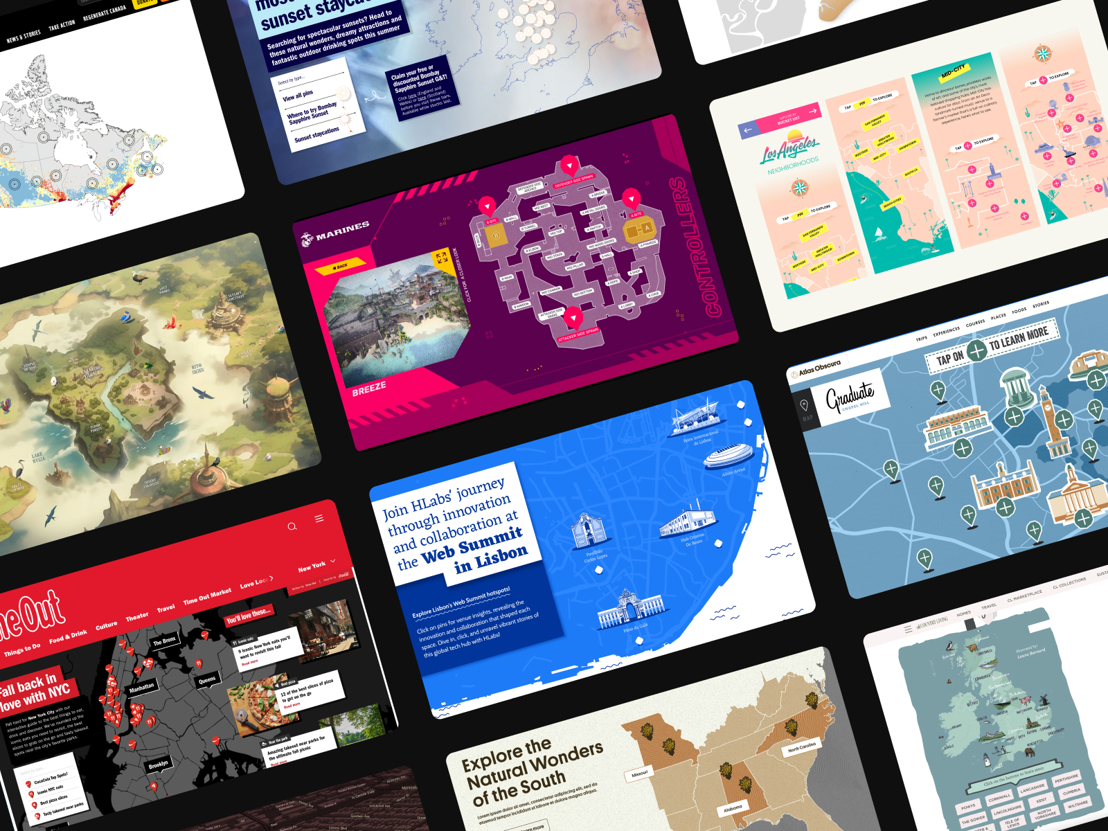 Interactive Maps created by HLabs