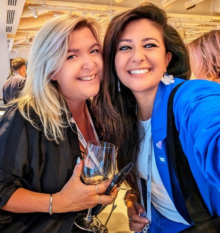 Claudia Founder of Floxies community and Han at Webflow conference 2023