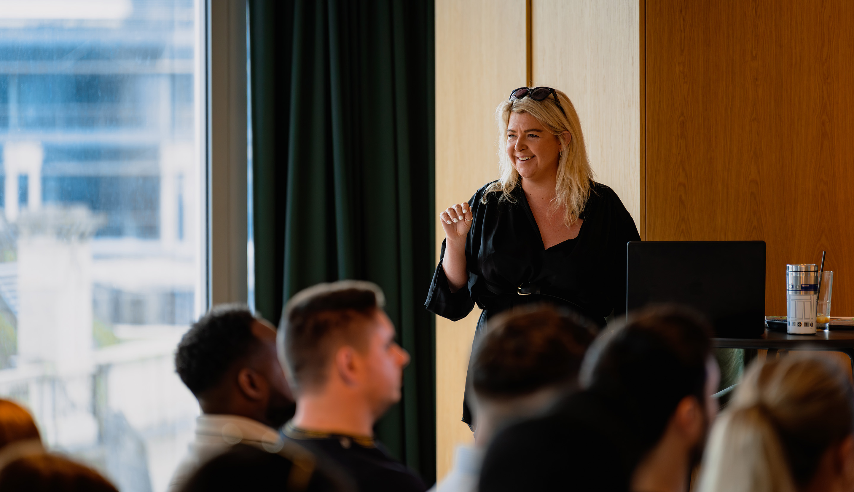Han leading HLabs townhall in London office