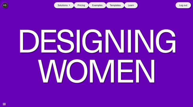 Readymag Designing Women campaign