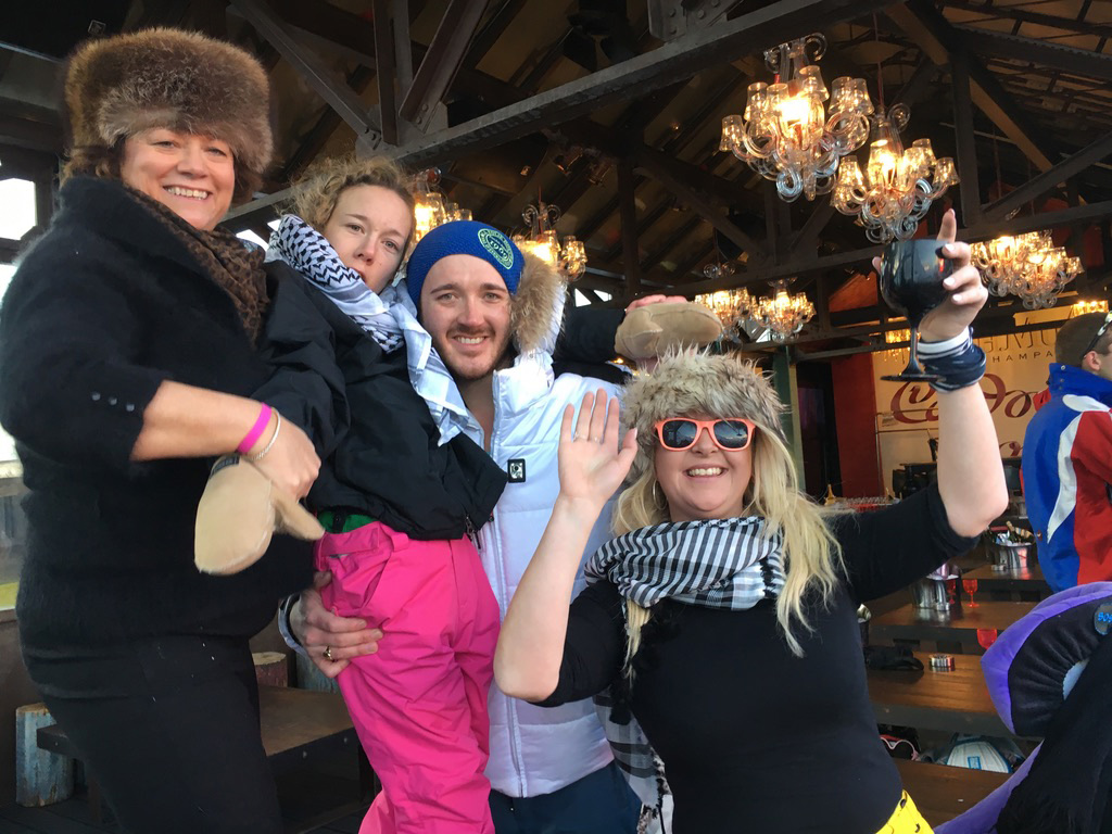 Steph experiencing Folie Douce show from VIP terrace