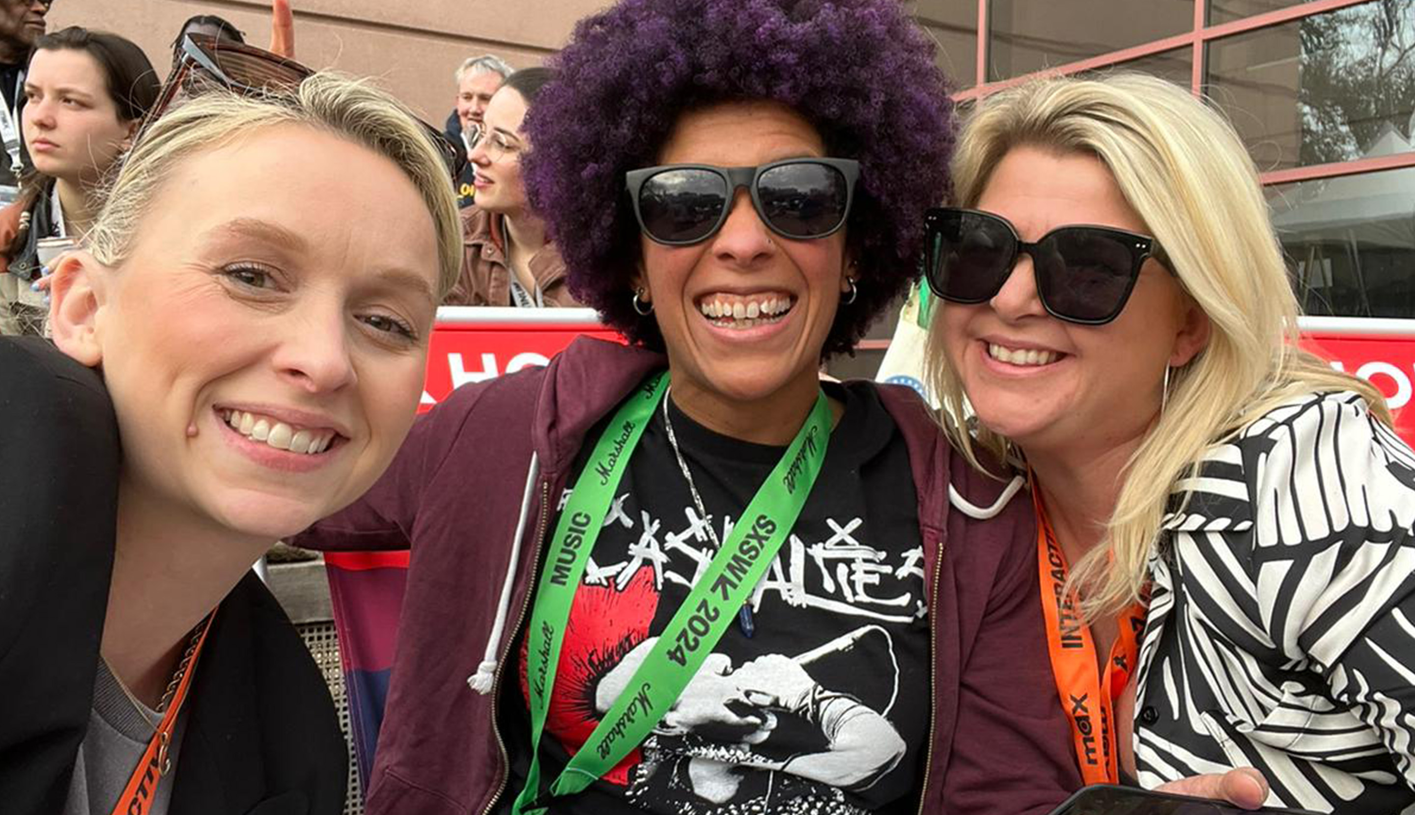 Fellow brits at British Music stage - Claire Daniels and Lesley Anne OBrian