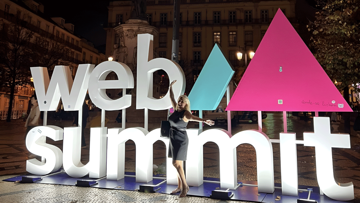 Han at trendy Lisbon spot during Web Summit