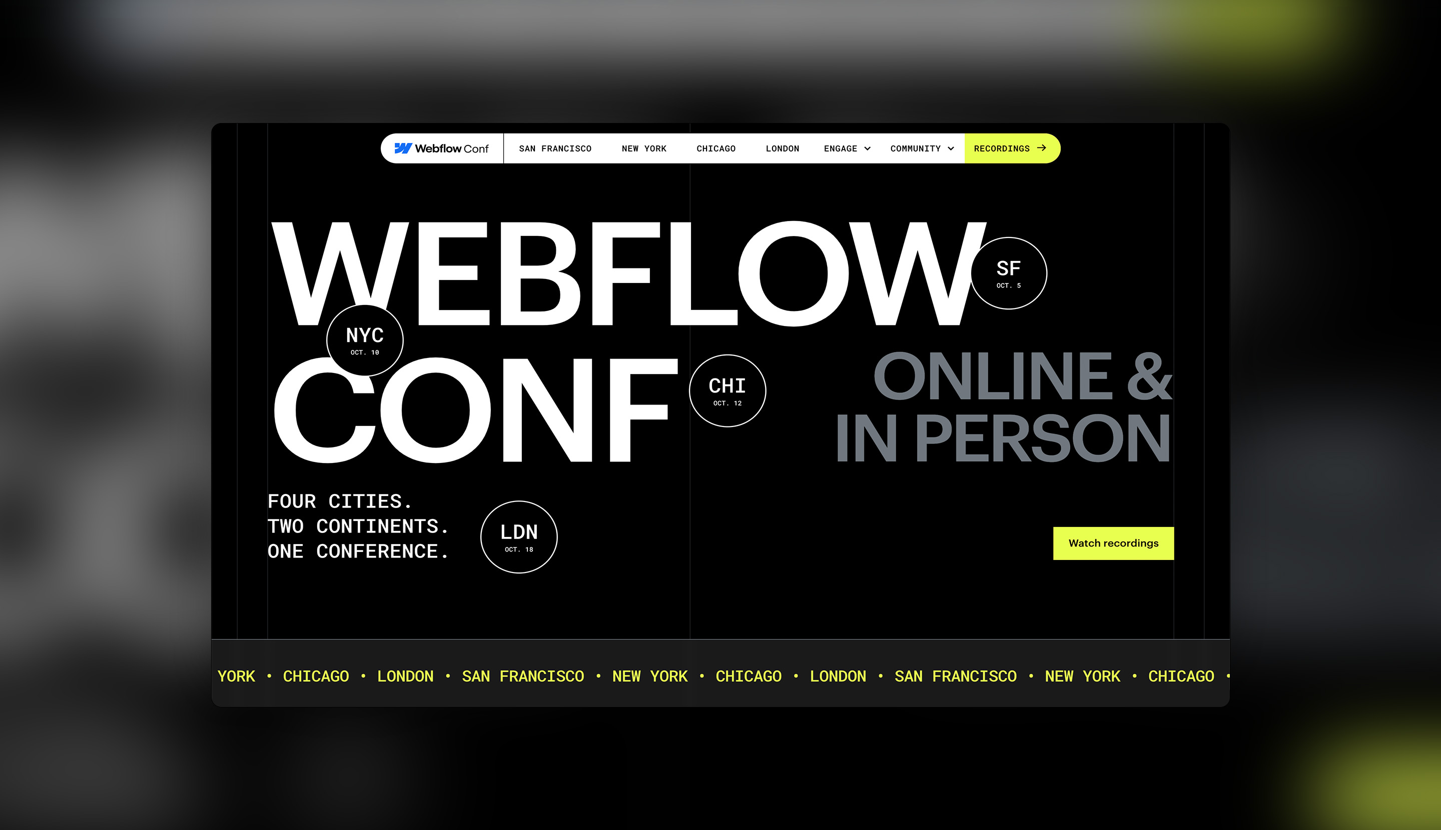 Webflow global roadshow hero image