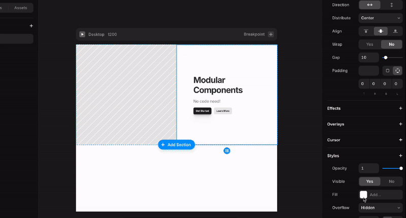 Framer drag and drop interface without coding fuss