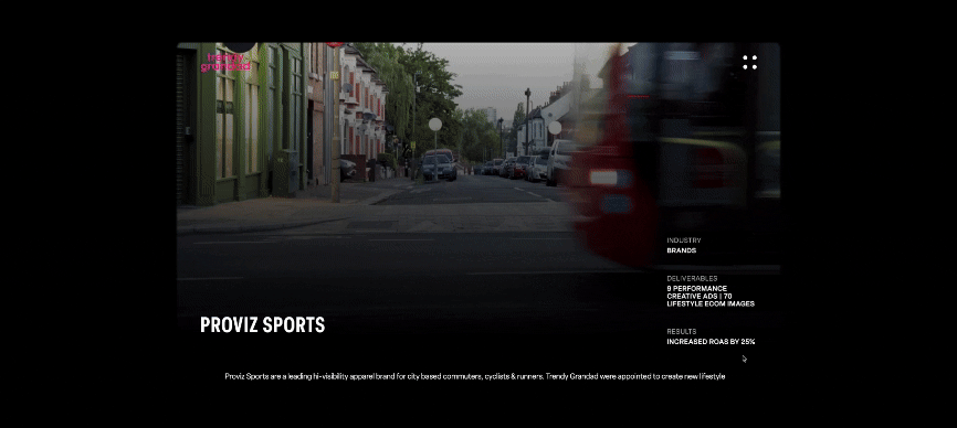 Trendy Grandad website built with Webflow template Play X