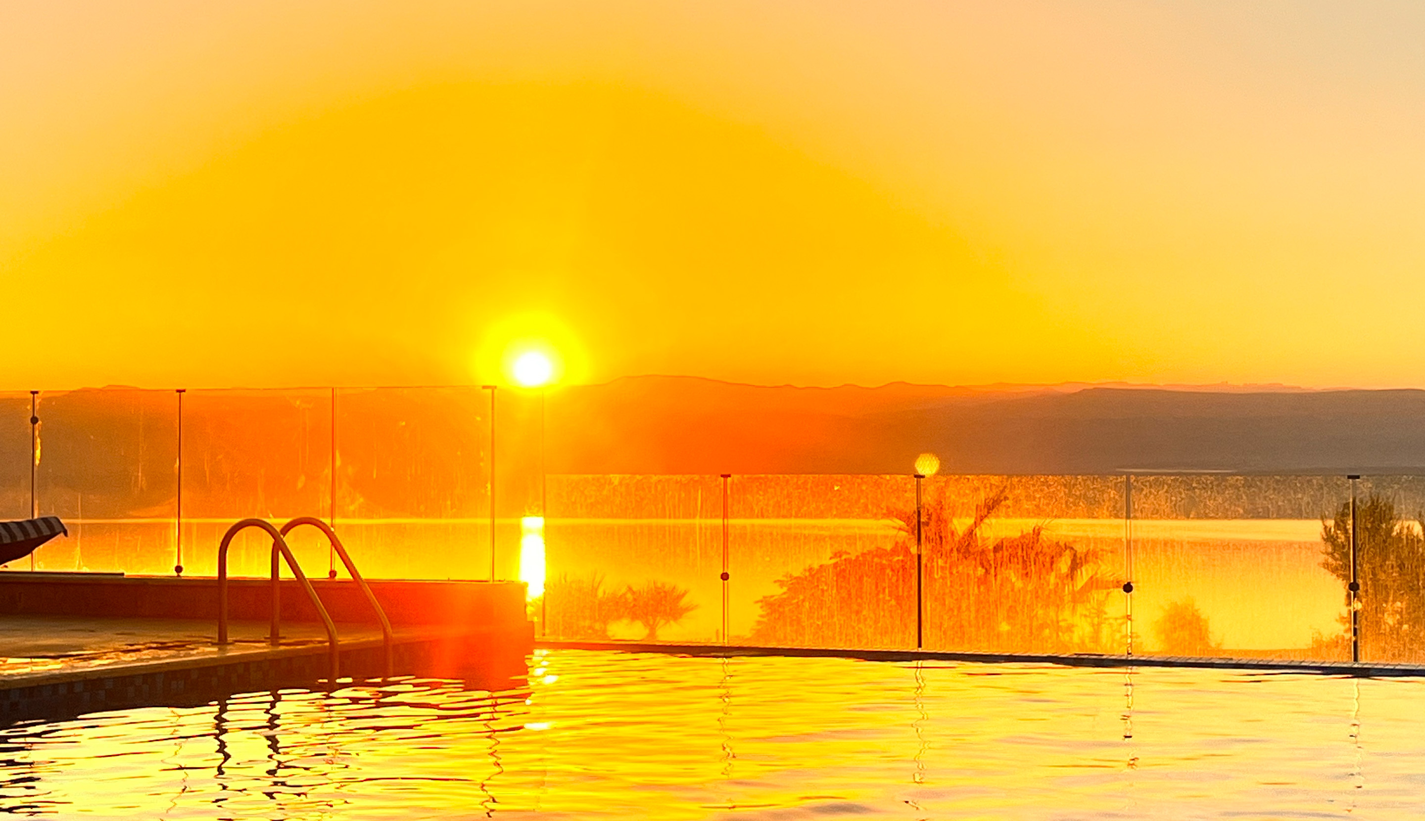 Incredible sunset at Hilton Dead Sea Hotel