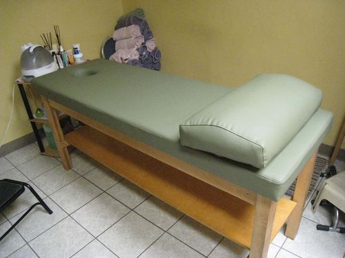 After Massage Table Upholstery Repair after