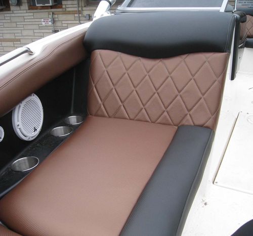 After Boat Seat Reupholstery after