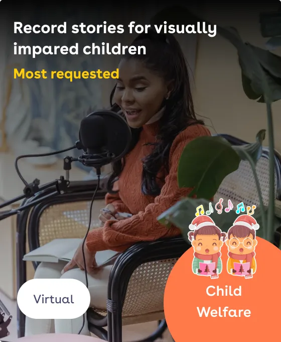 Record stories for visually impared children, CSR Volunteering Activity Example