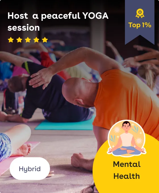 Host  a peaceful YOGA session, CSR Volunteering Activity Example