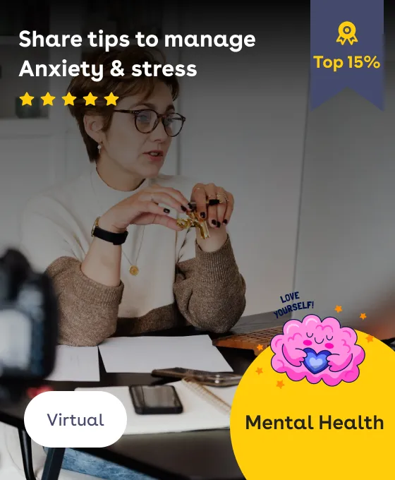 Corporate-volunteering-activity Share tips to manage anxiety & stress