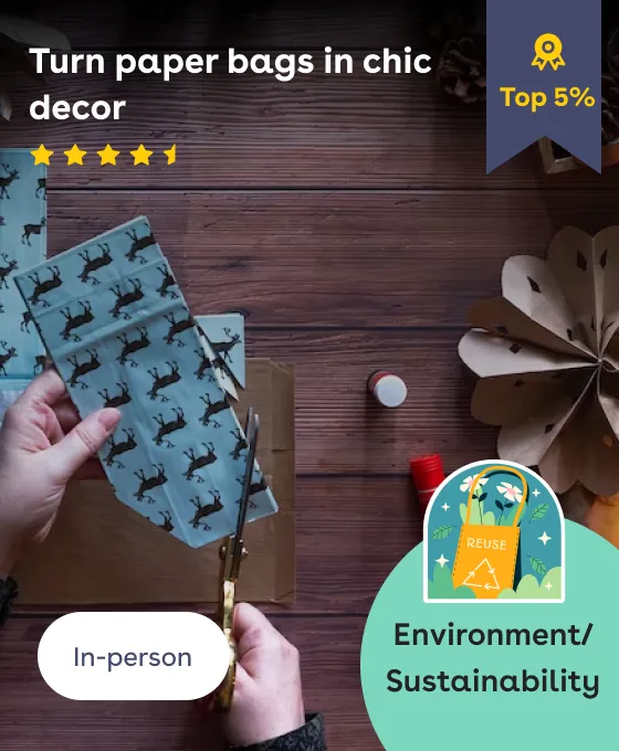 Corporate-volunteering-activity Turn paper bags in chic decor