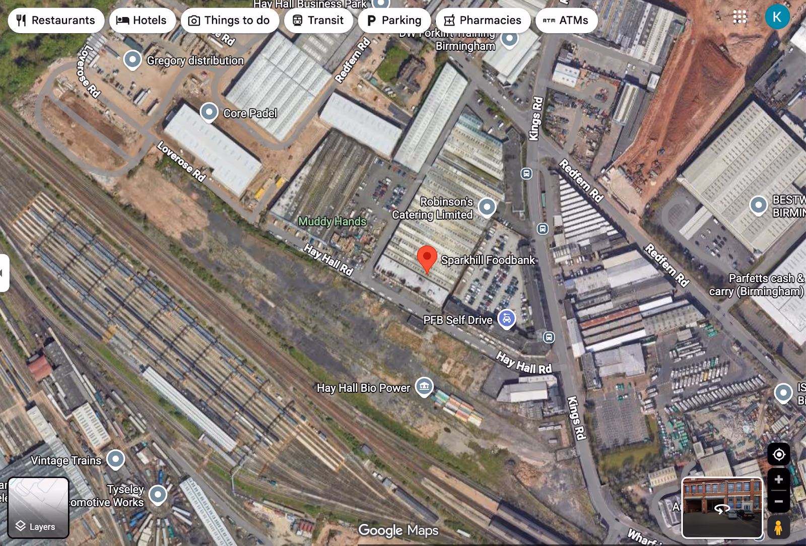 Sparkhill Food bank Location on Google Maps