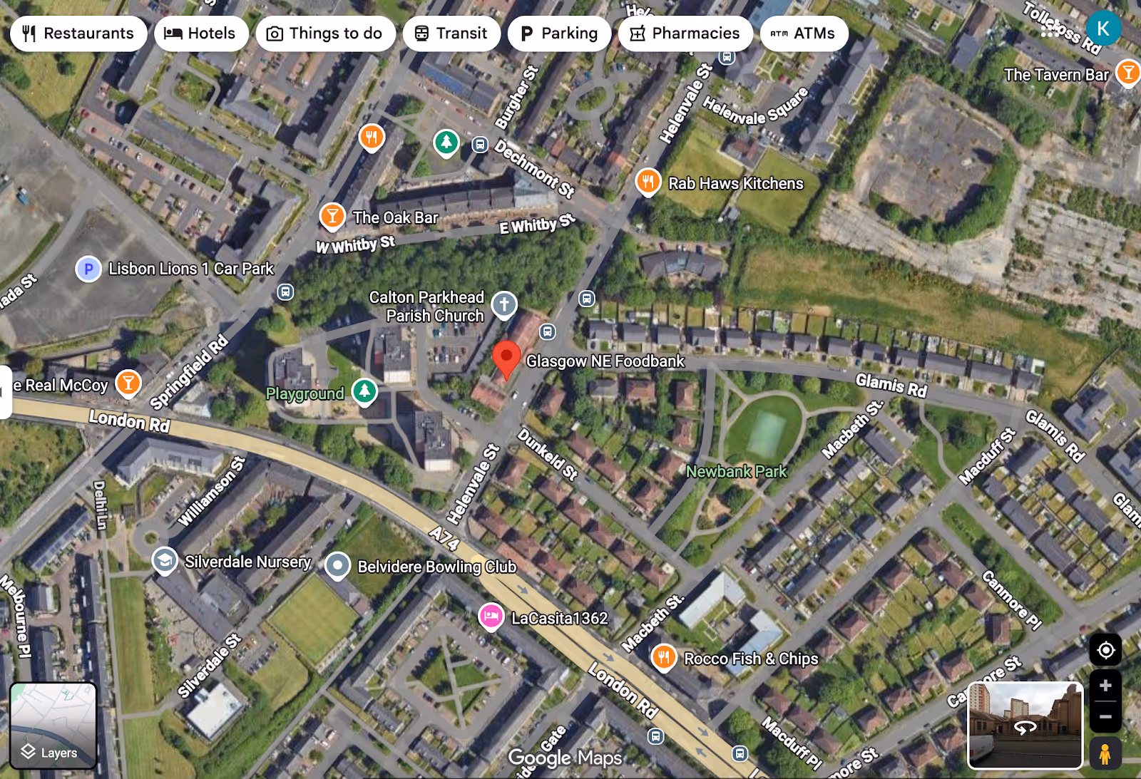 Glasgow NE Food bank Location on Google Maps