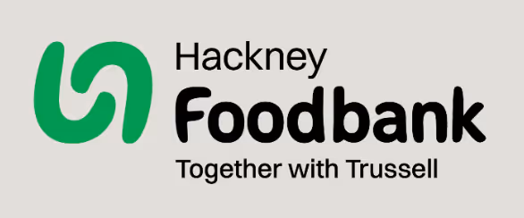 Hackney Food bank’s logo with the text, “Together with Trussell.”