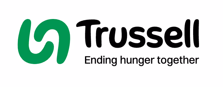 The Trussell Trust Logo with their motto, “Ending hunger together.