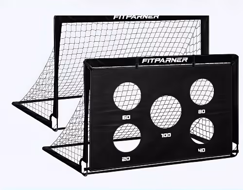 Branded penalty kick goalpost
