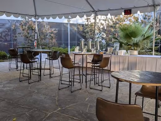 Tented courtyard networking space