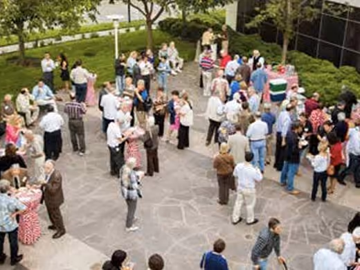 Museum courtyard reception