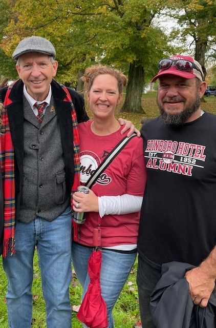 William Rothenbach enjoys Edinboro Homecoming with friends.