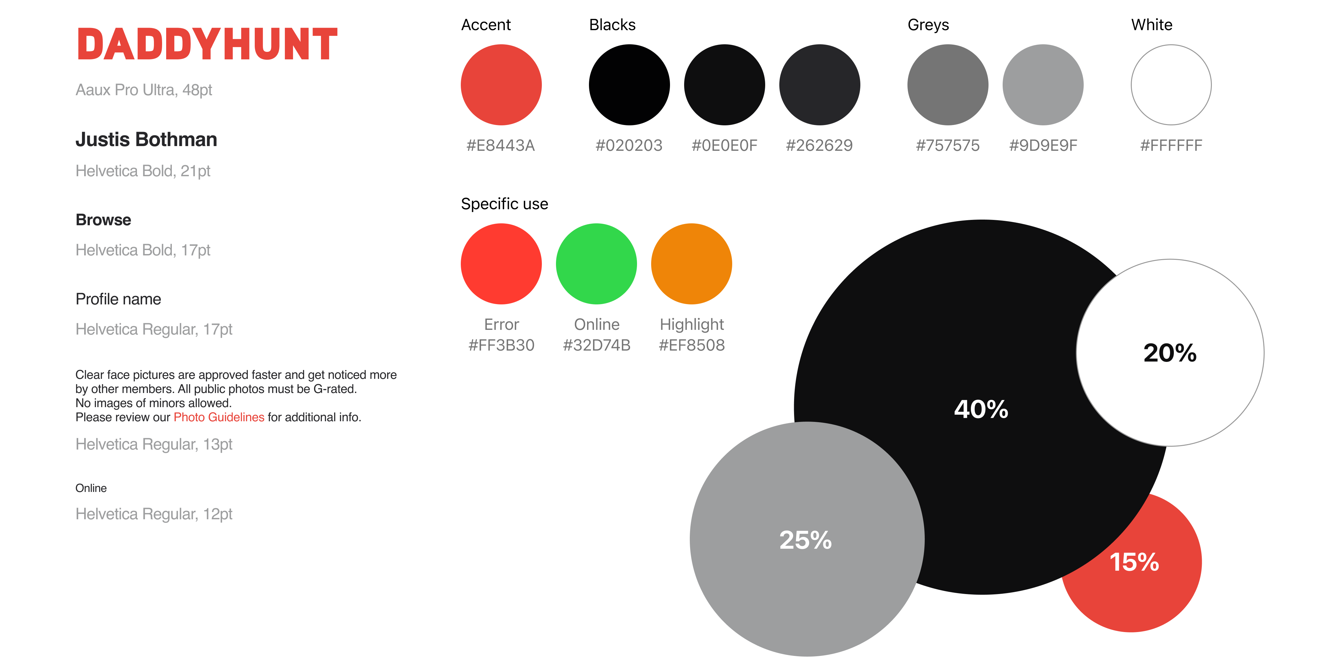 Daddyhunt brand guidelines