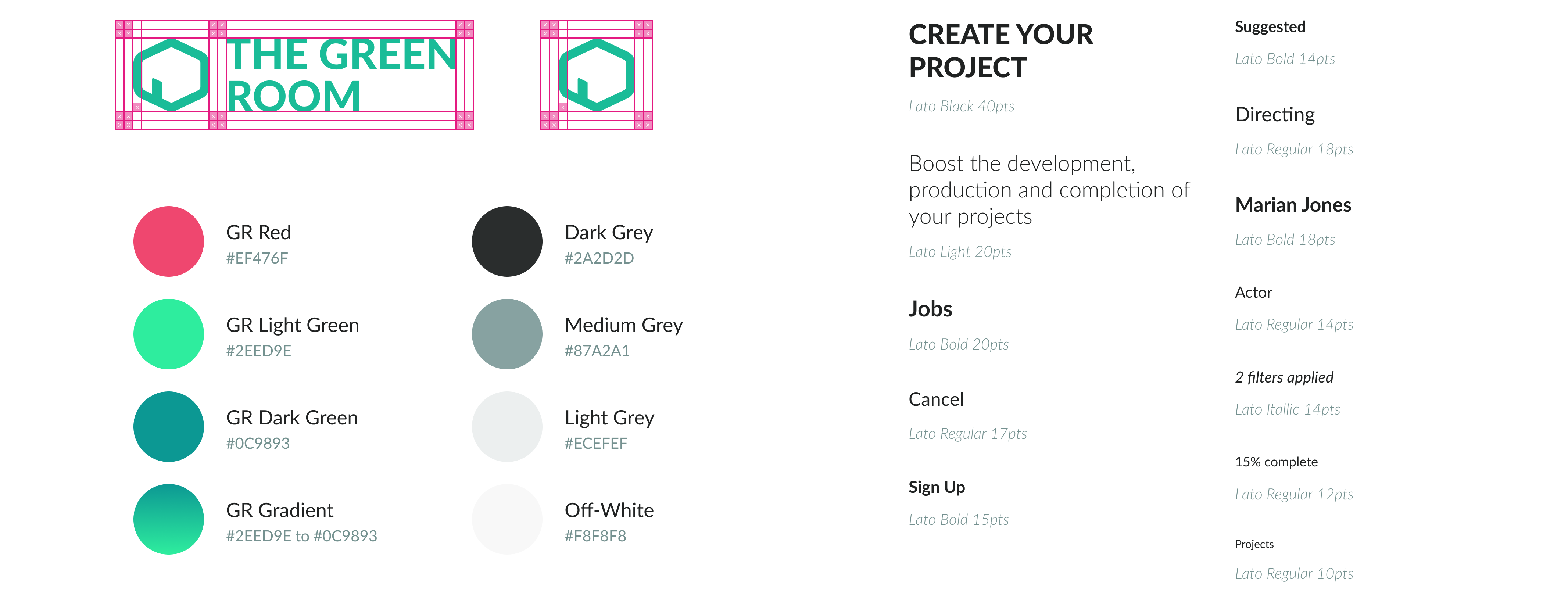 The Green Room brand guidelines