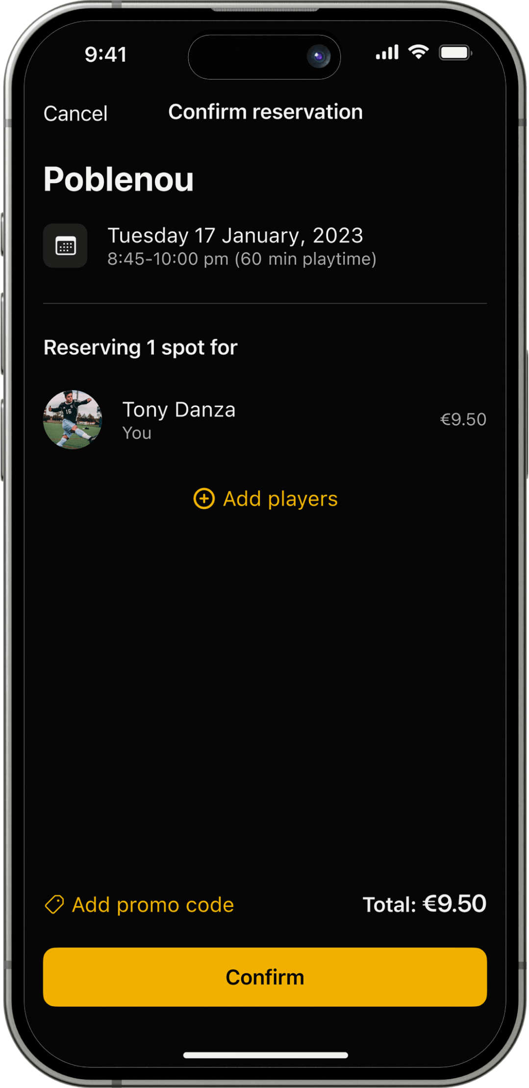 CeleBreak app join event screen design