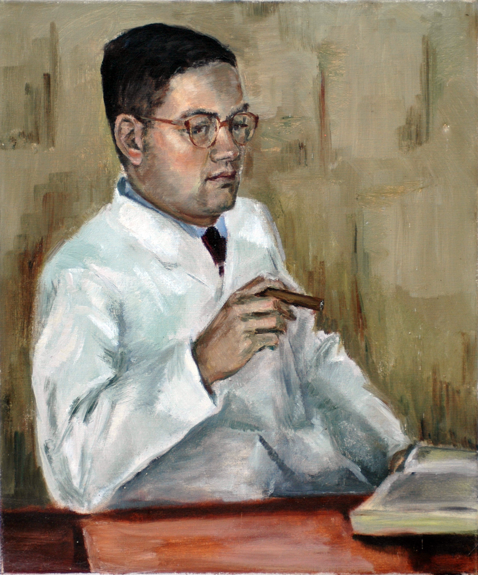 EHC met sigaar en witte jas