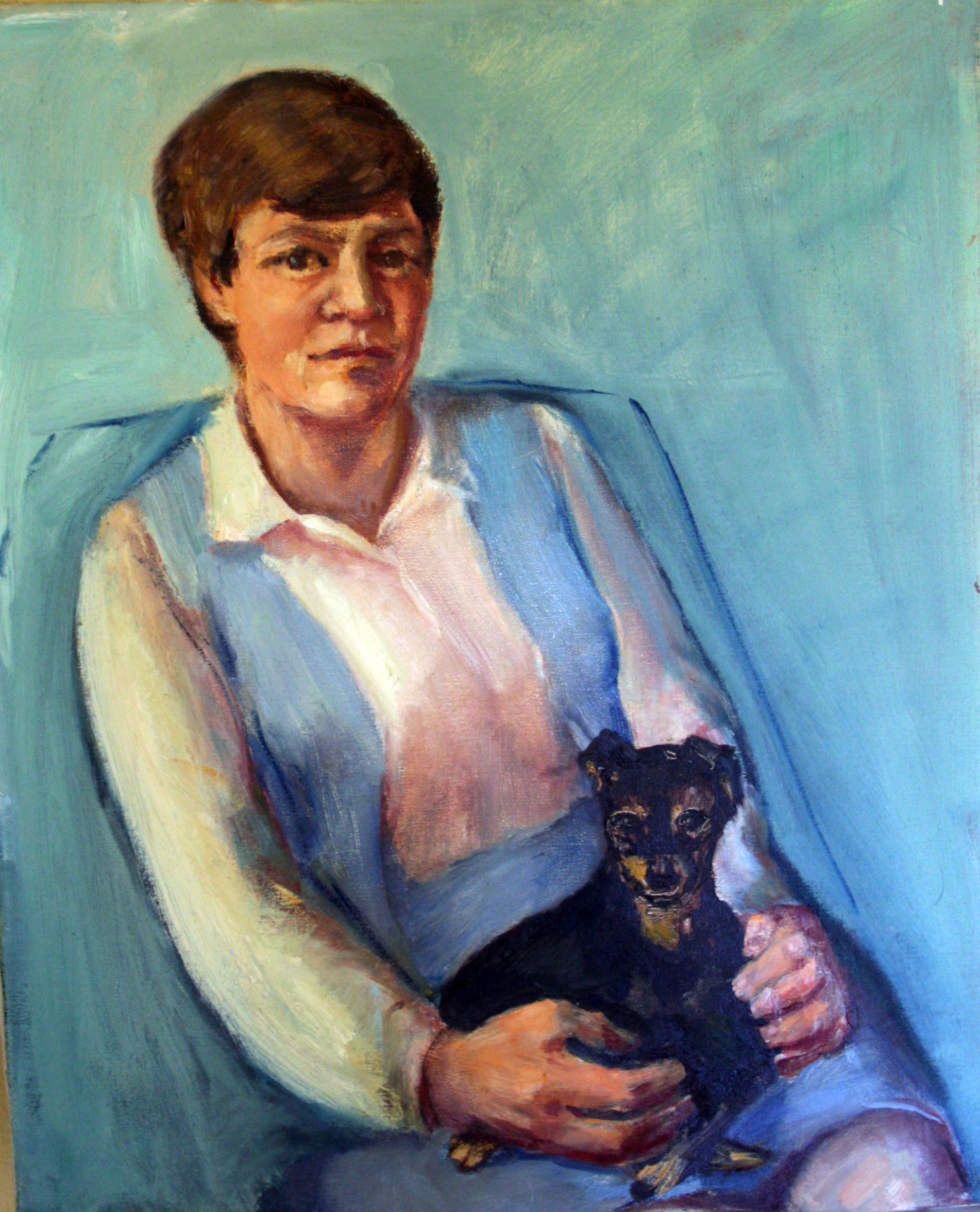 Ida Veenstra met hondje