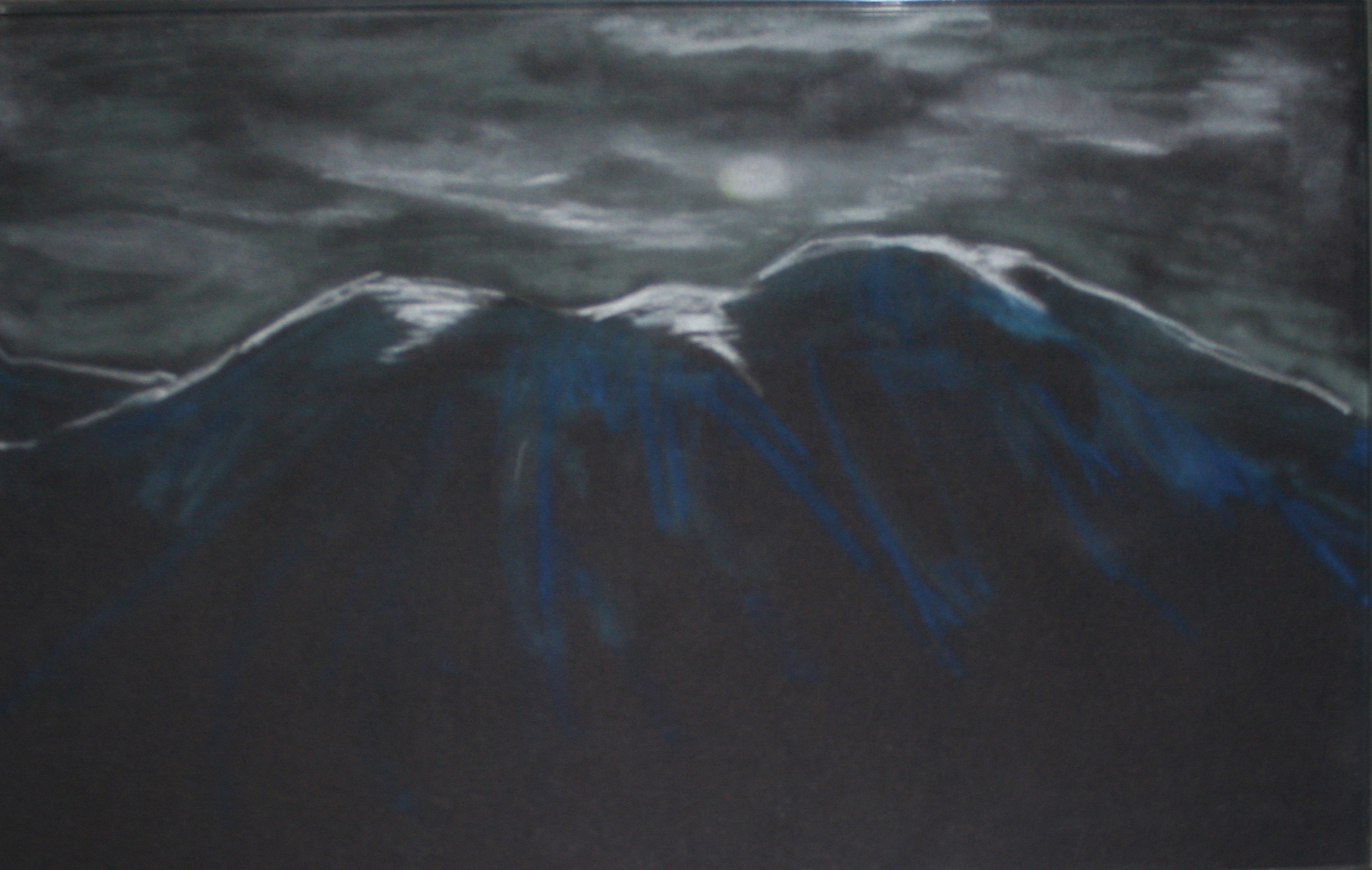 Berg in de nacht, de adenaar