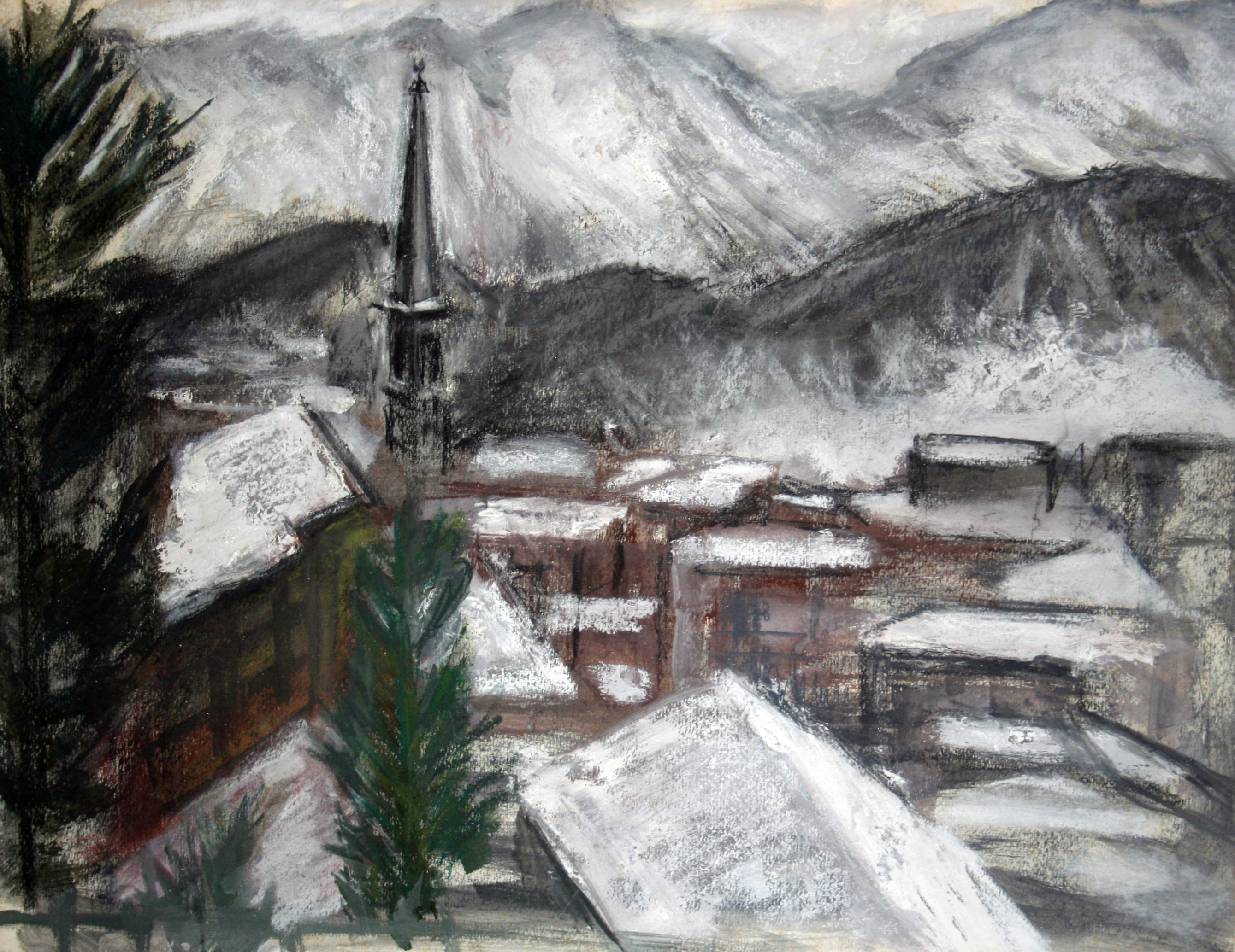 Blik op Samedan, Schets