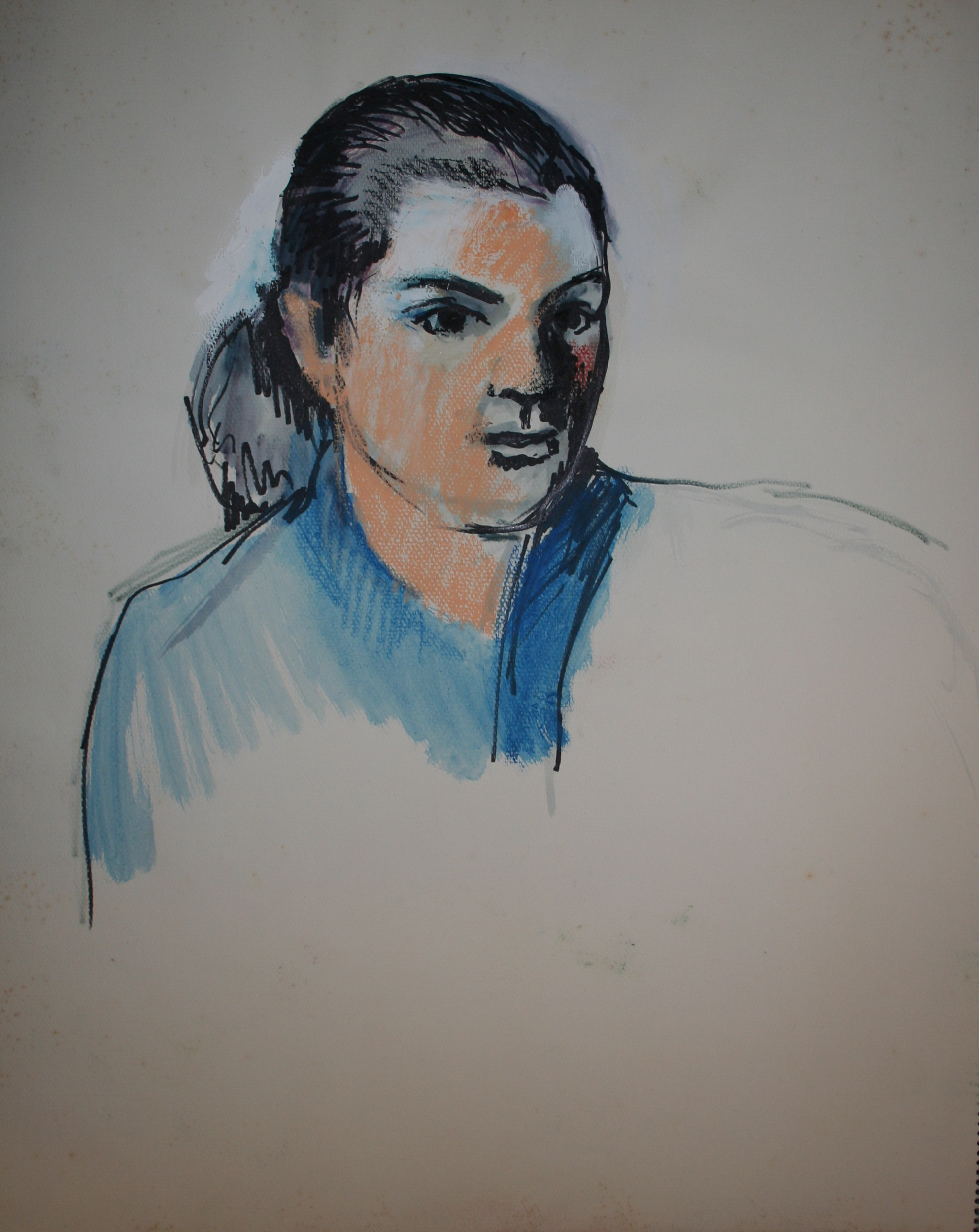 Vrouw met zwart haar