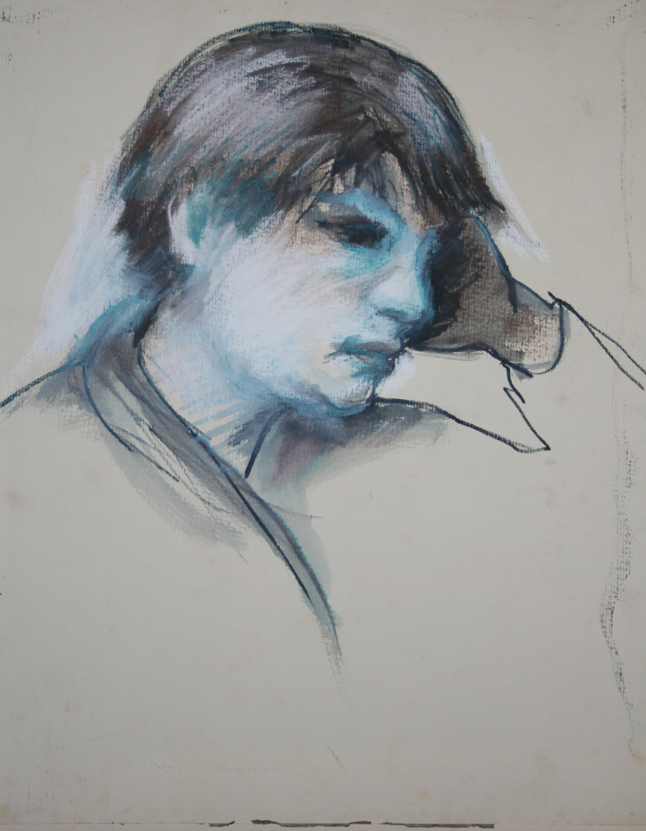Vrouw of Man in Blauw