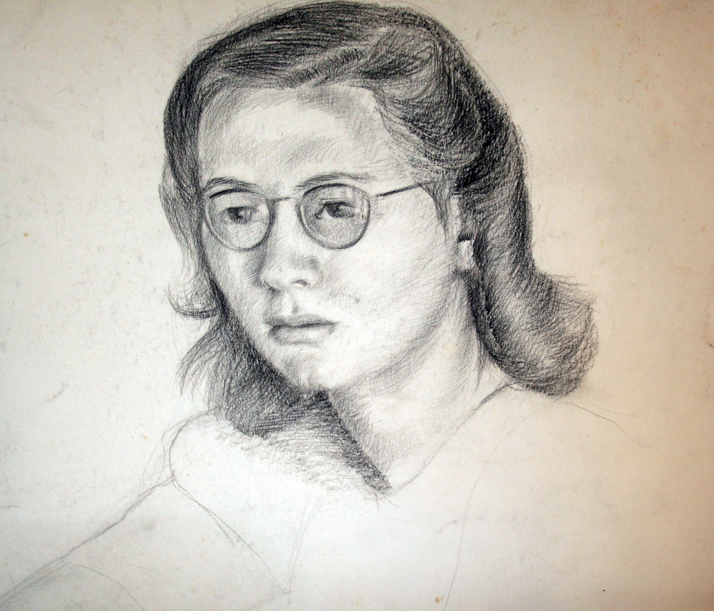 Vrouw met Bril, tekening