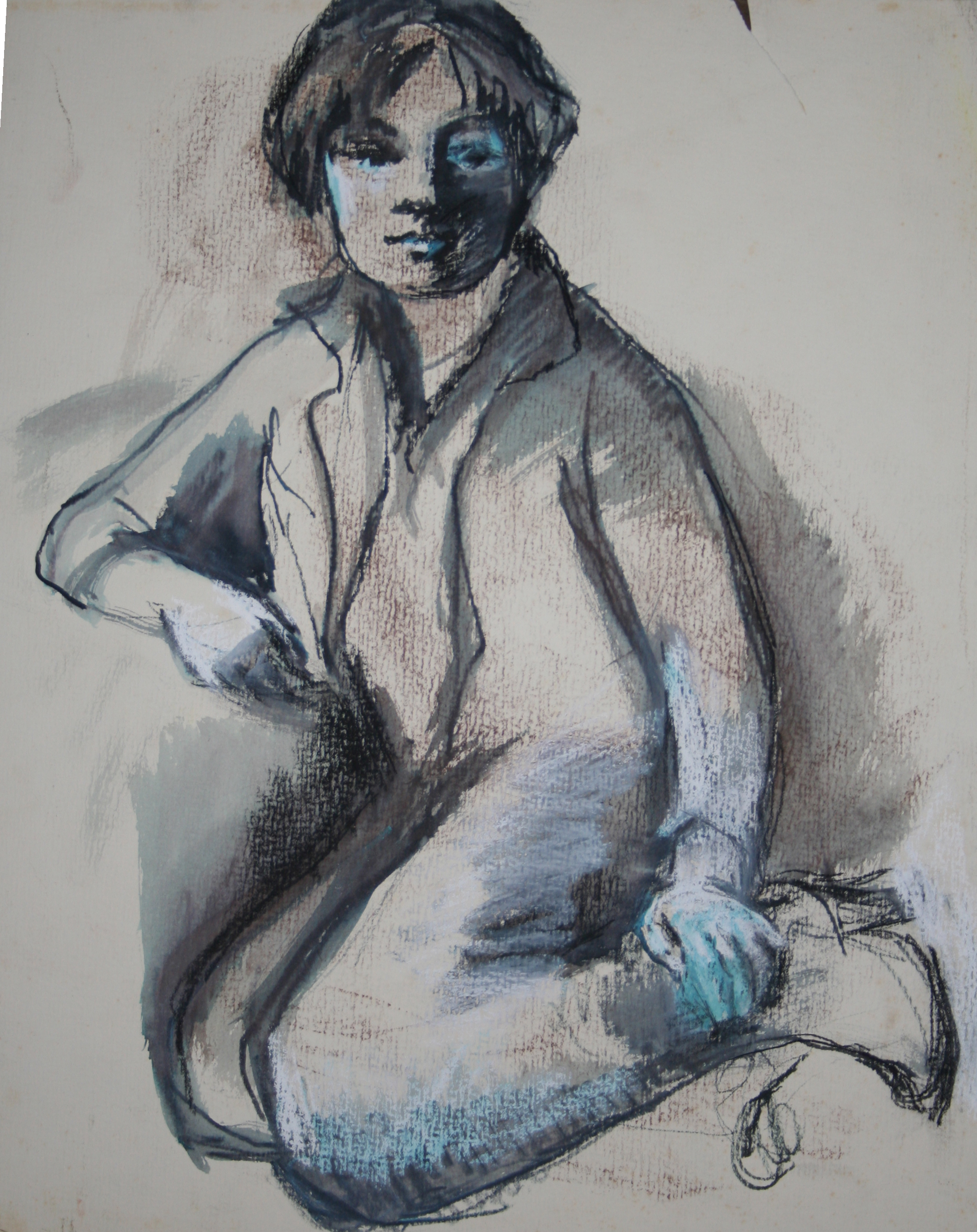 Edi, loungend, tekening