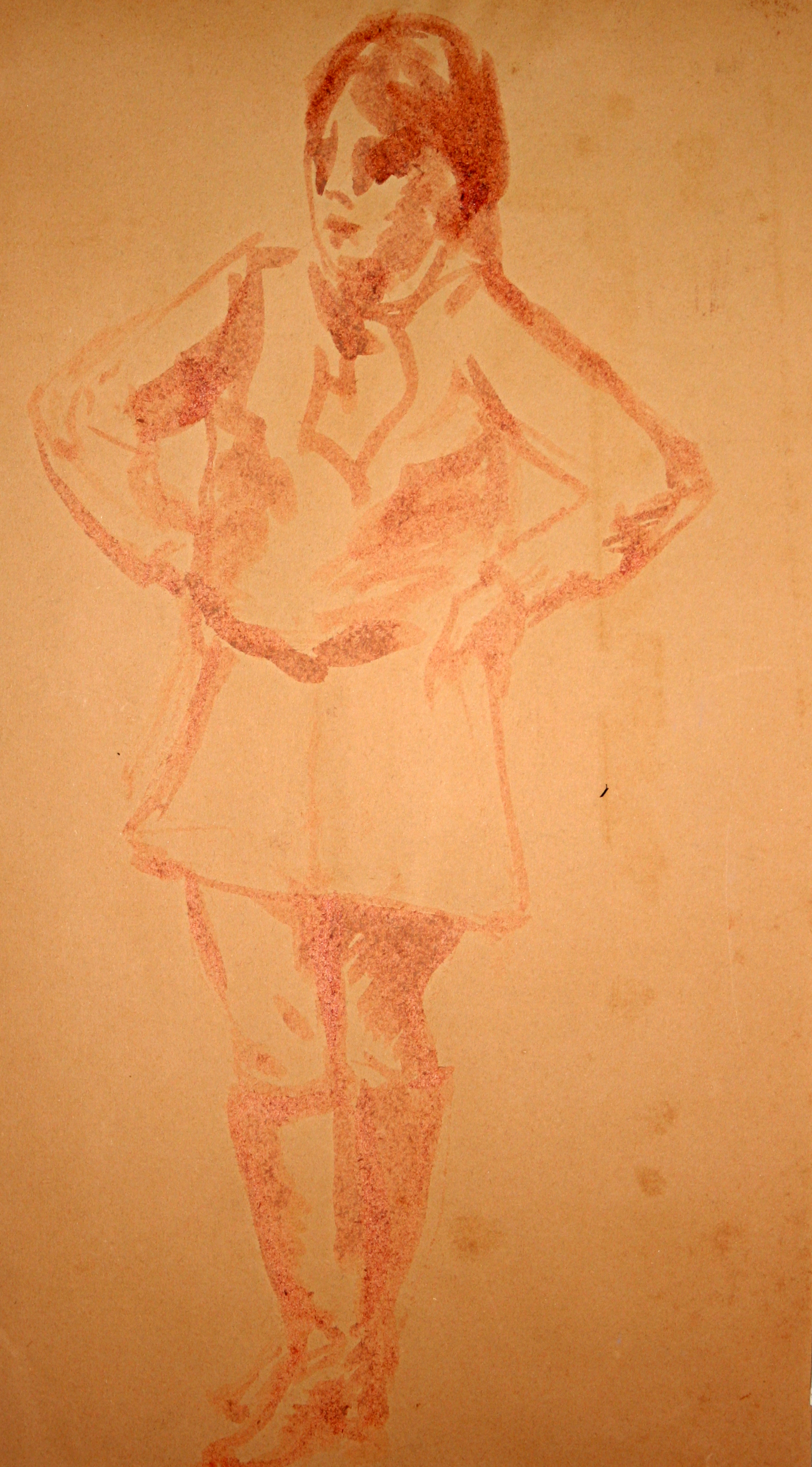 Vrouw, verwaterde schets