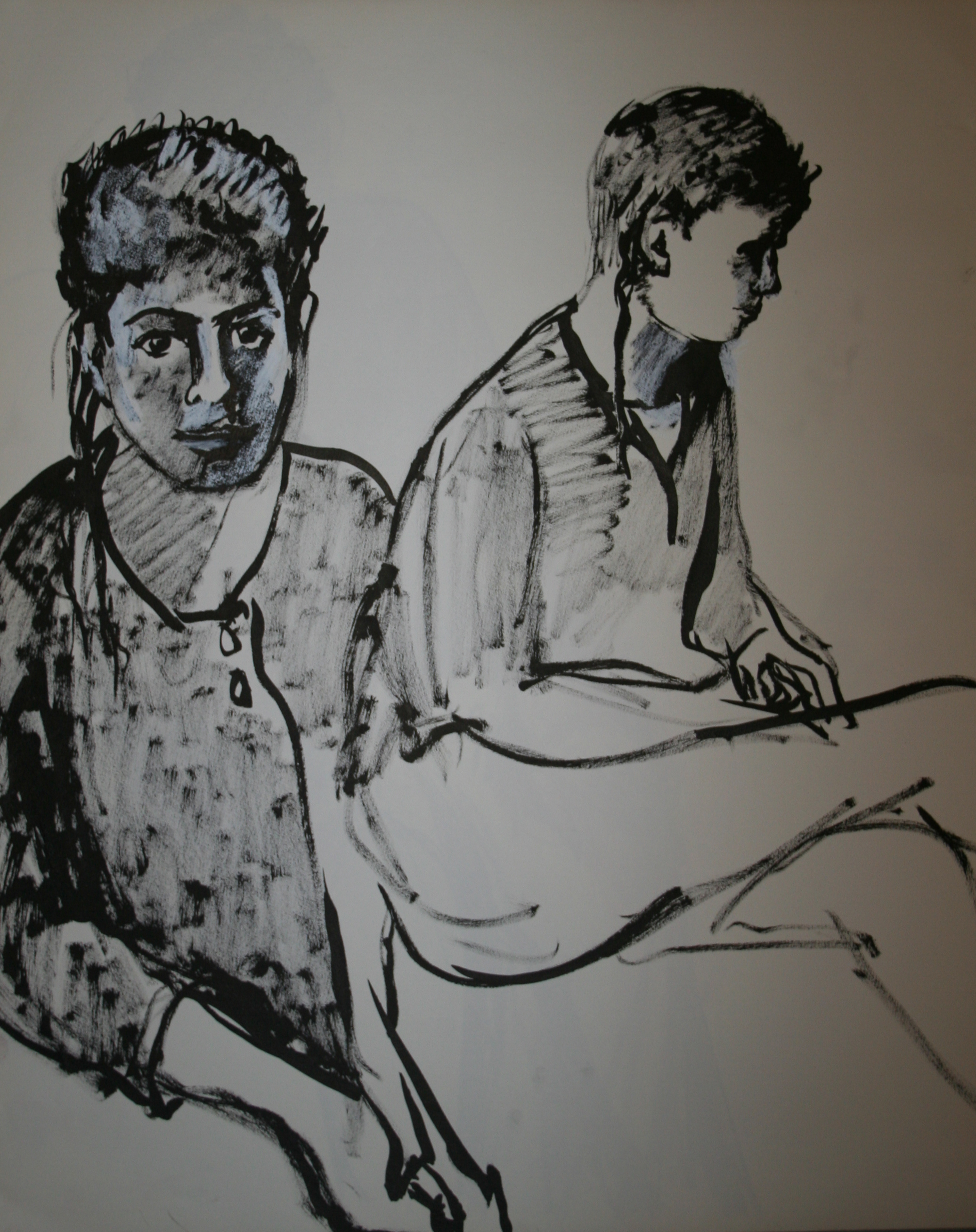 Zwarte silhouetten, studie