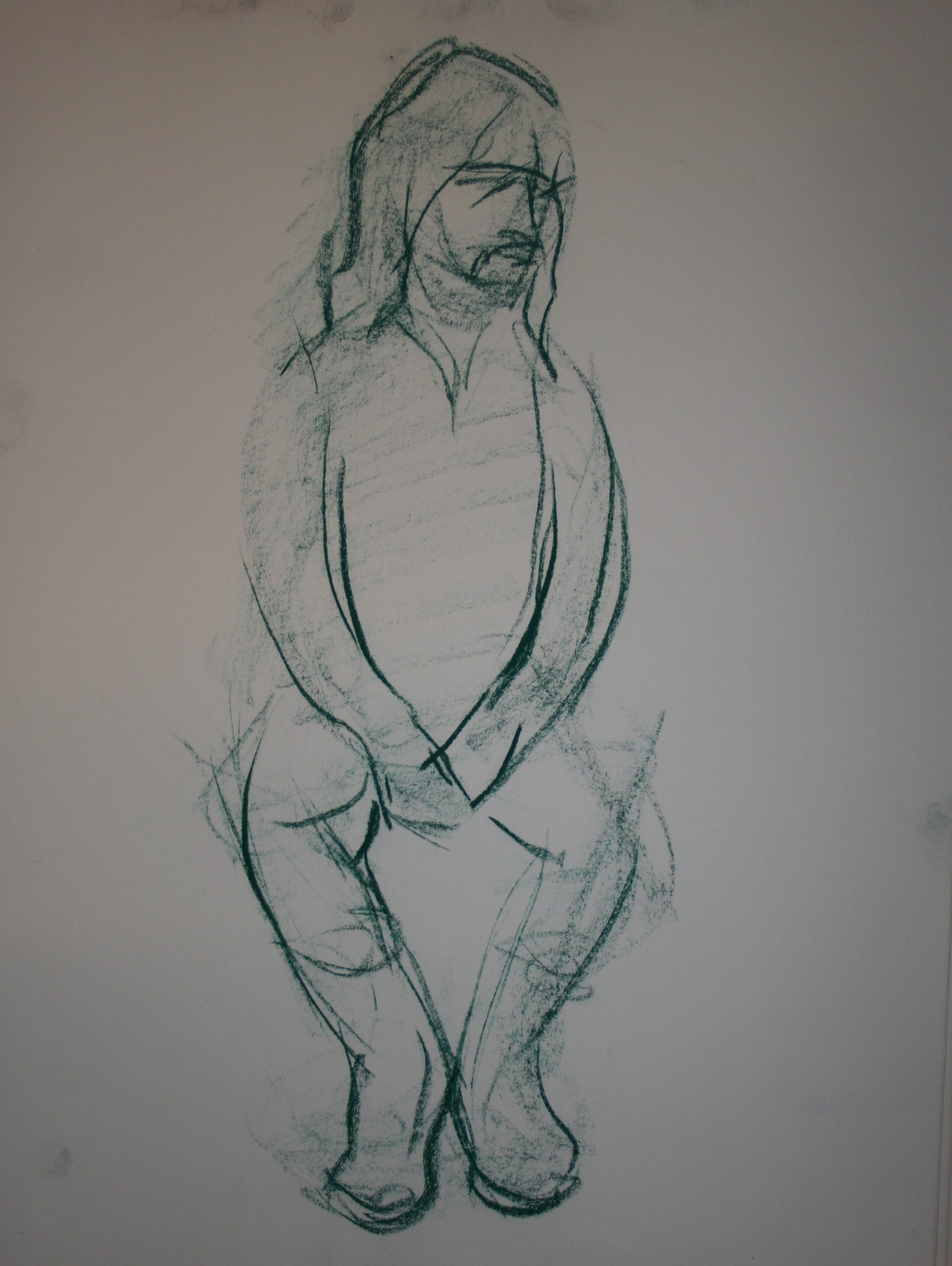 Zittende man, studie