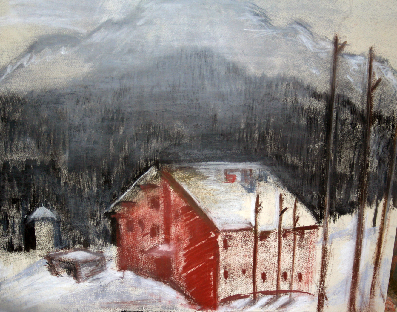 Aanzicht op engadiner Chesa