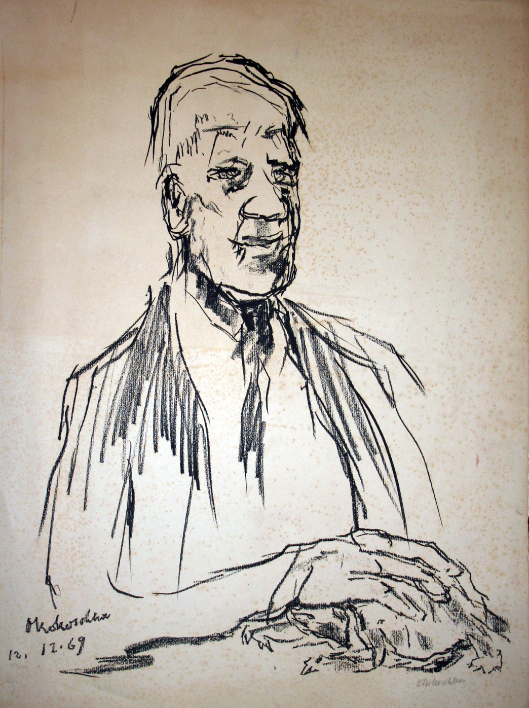 Karikatuurachtig werk door andere schilder, tekening