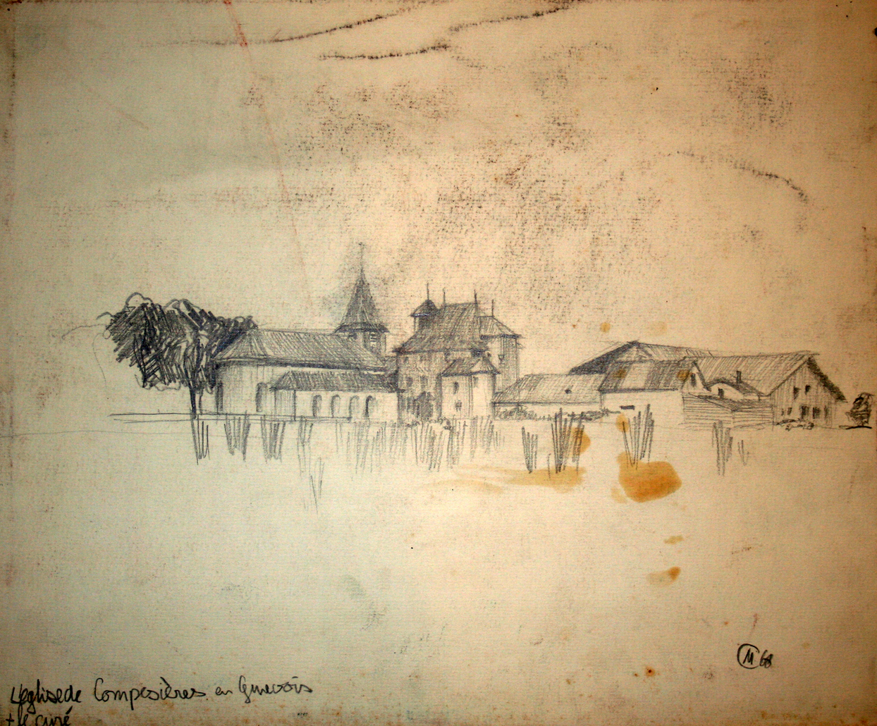 Kerk van Compesieres, nabij Geneve, door CM?