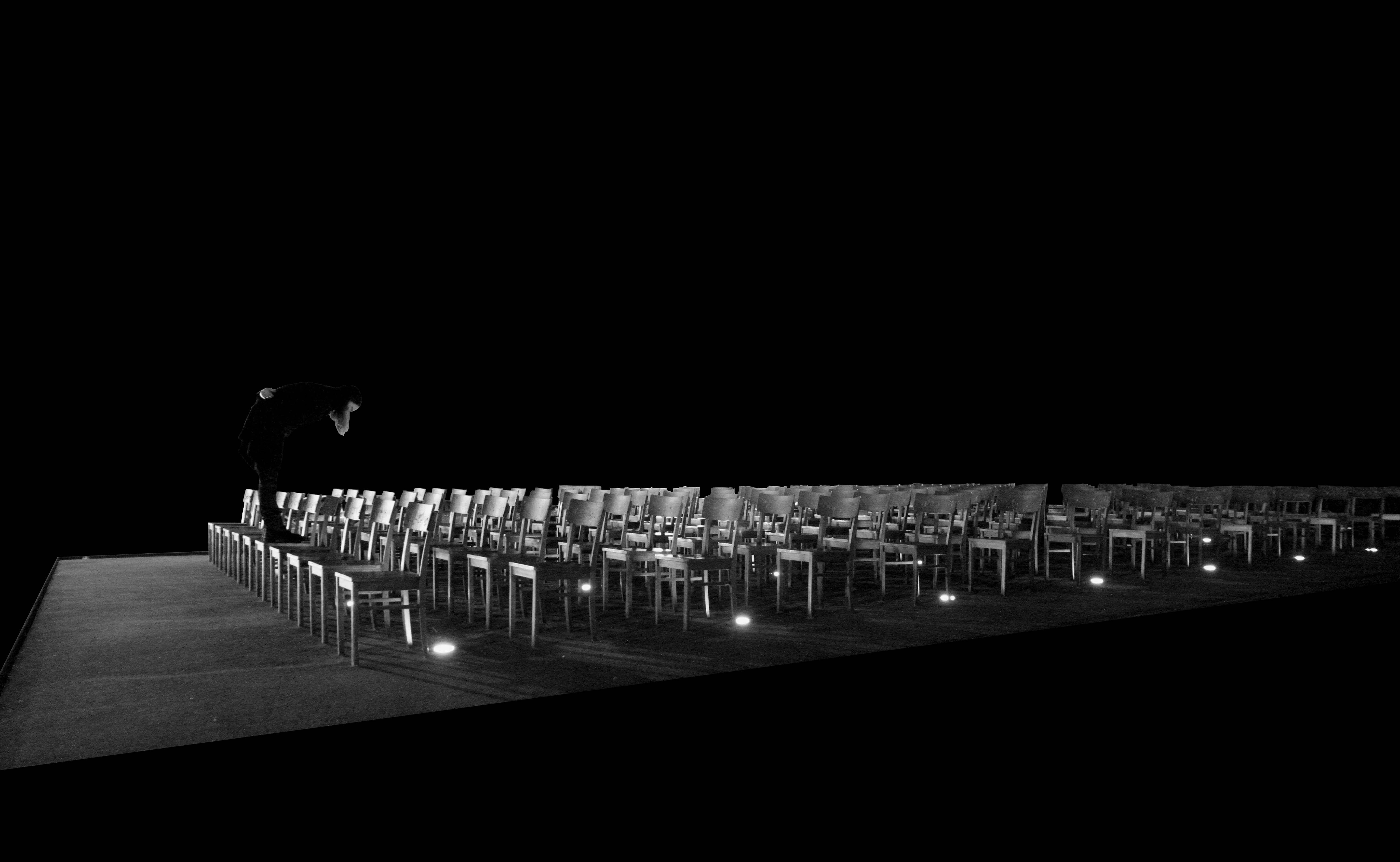 The Bow in front of 150 empty chairs