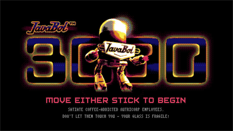 JavaBot 3000 title screen.