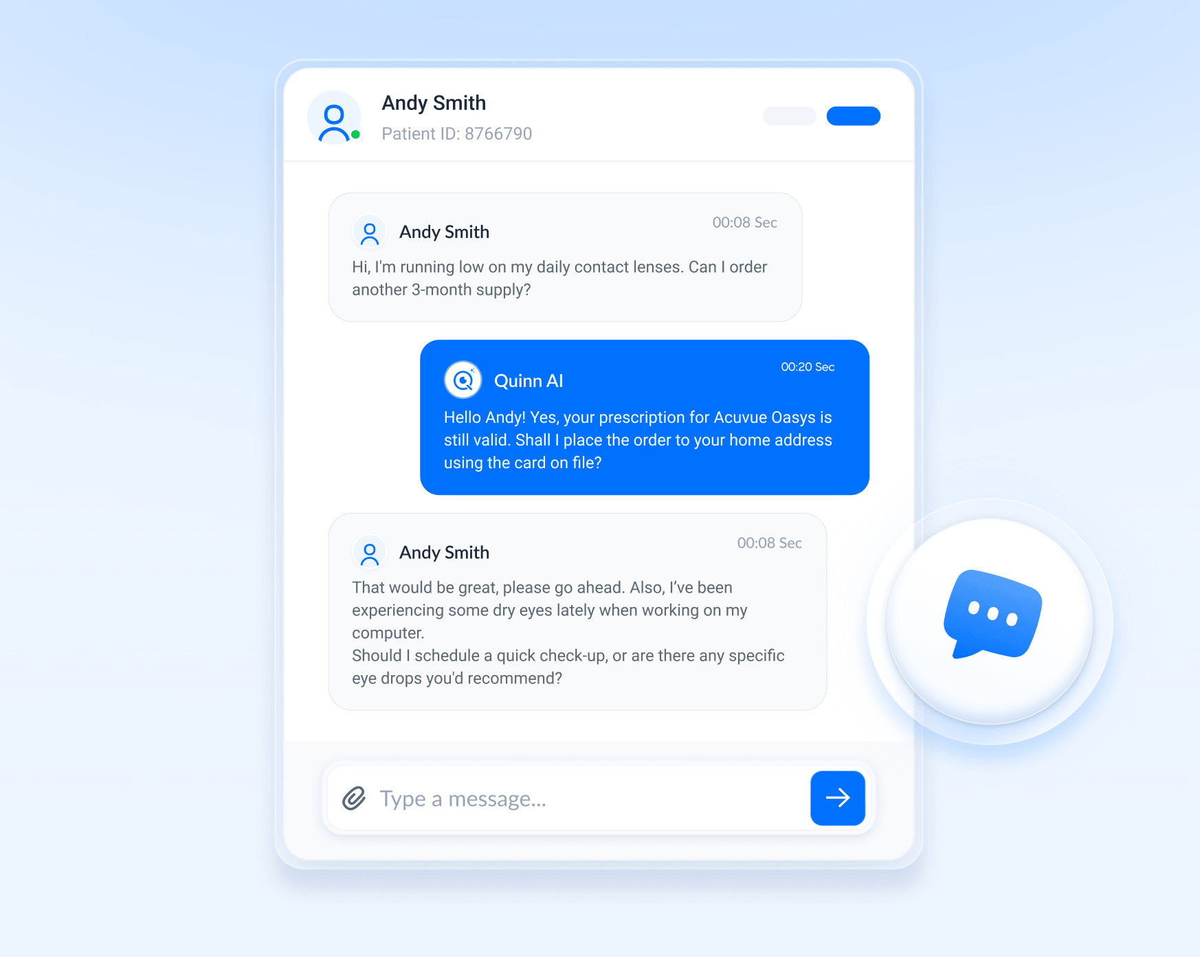 AI chatbot patient conversation