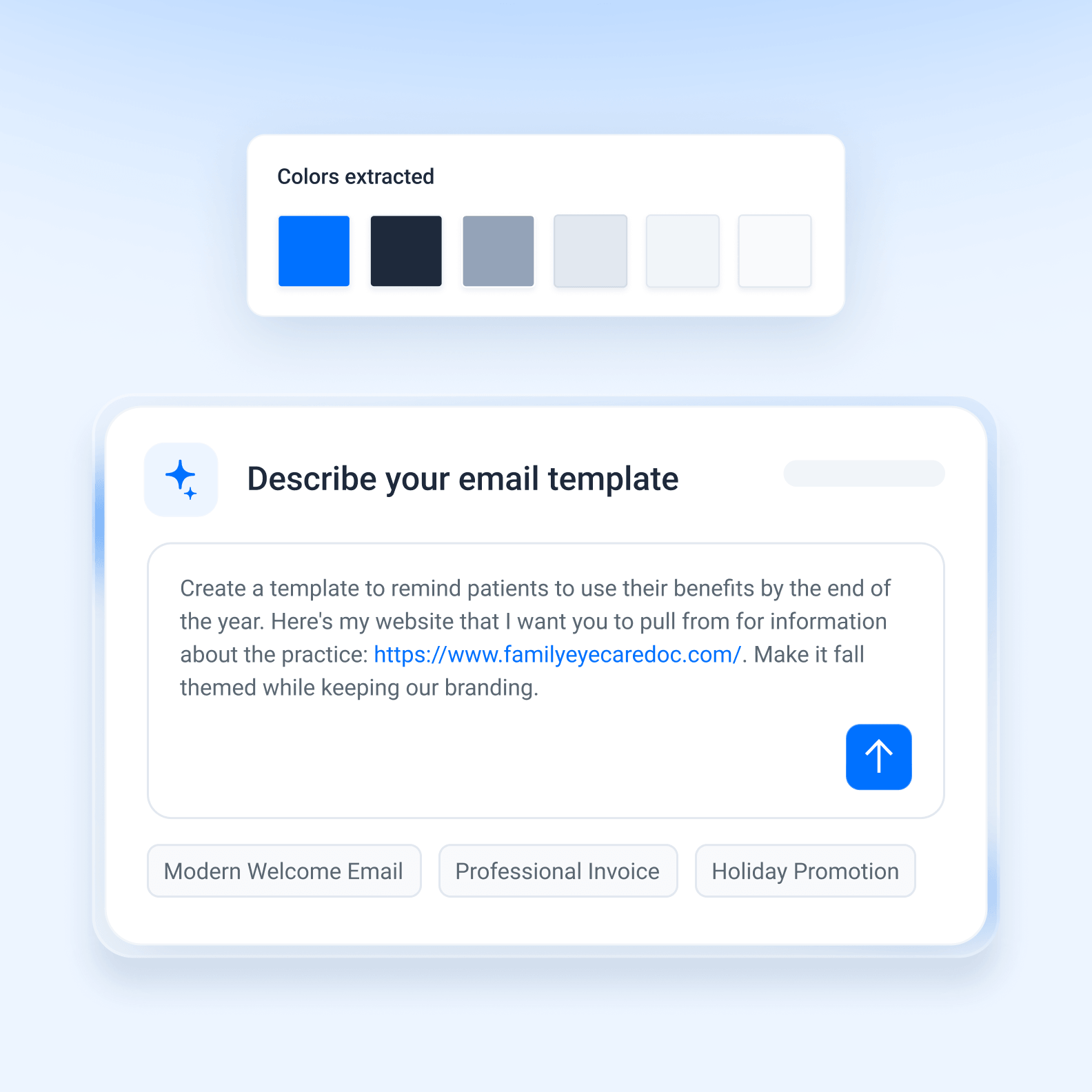 Pre-built email campaign template options