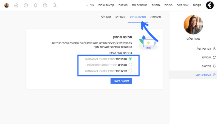 מתן תמיכה מרחוק
