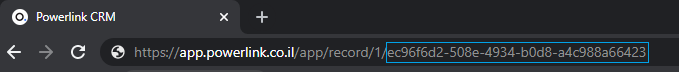 כתובת URL של כרטיס לקוח מסויים